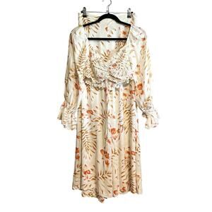 Le Salty Label Beachy Boho Sienna Floral Print Pants Top Matching Set Size S/M